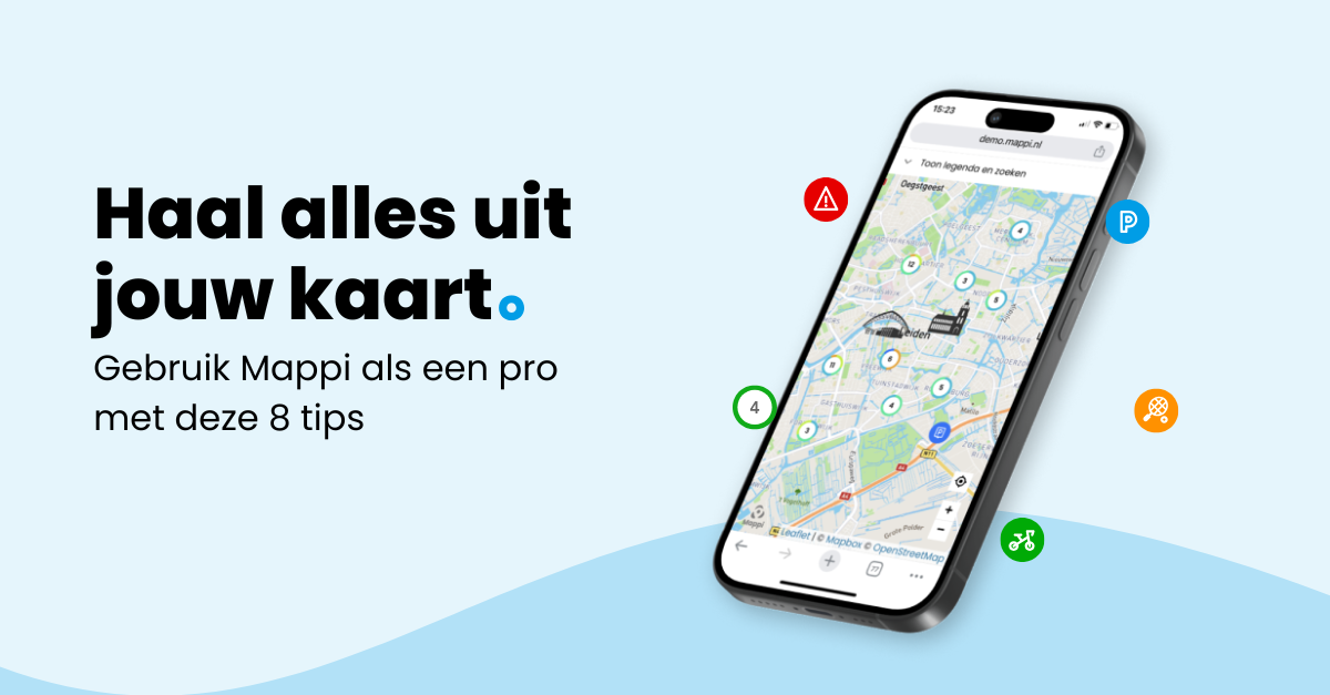 Mobiel met kaart en tekst haal alles uit jouw kaart