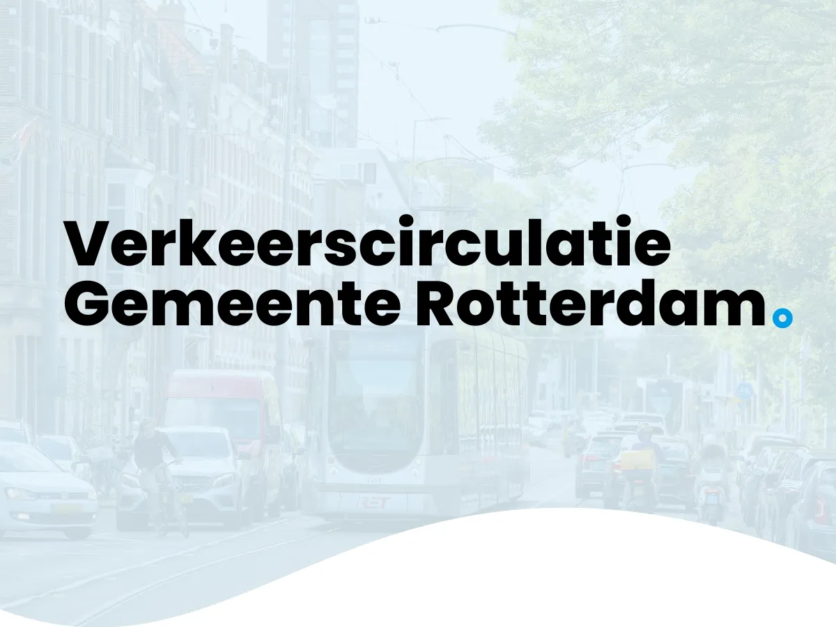 Foto Rotterdam centrum met titel Verkeerscirculatie Gemeente Rotterdam
