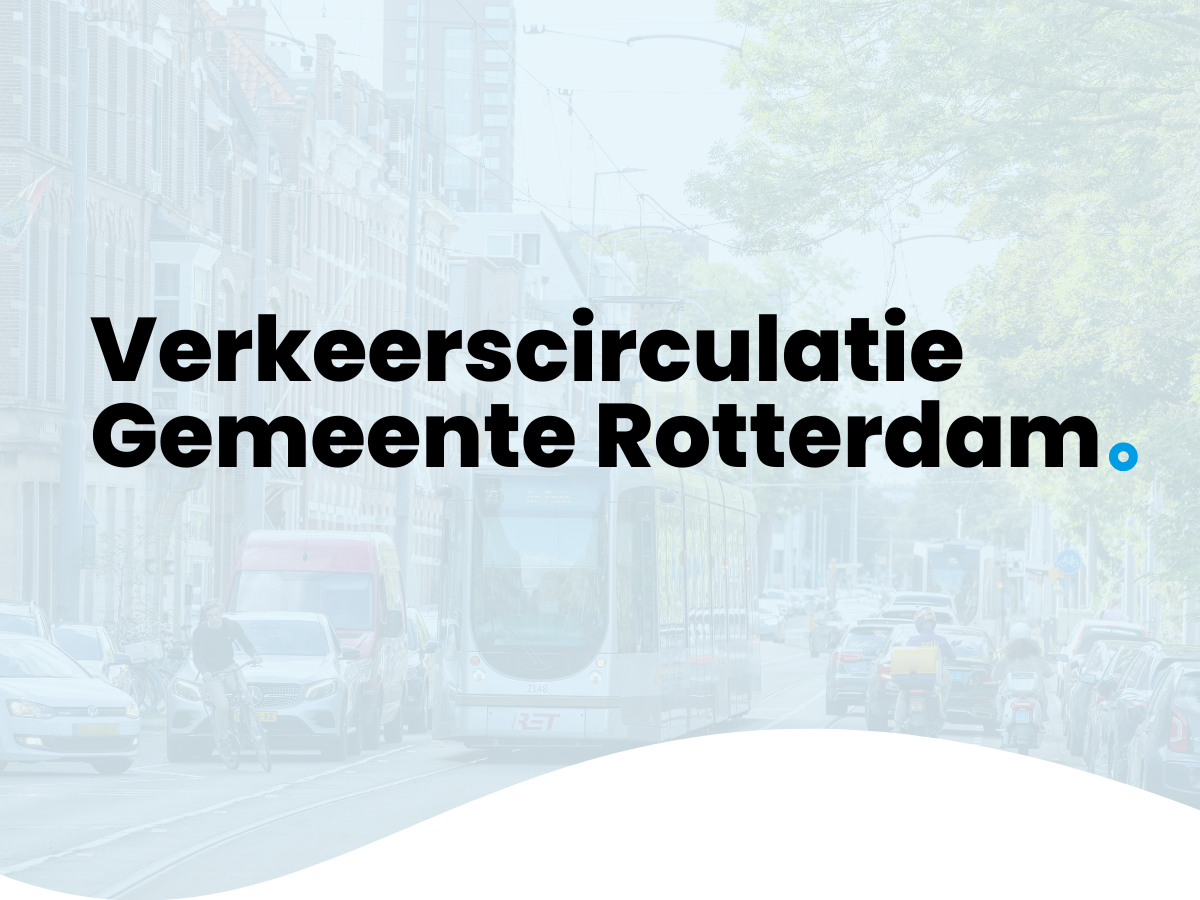 Foto Rotterdam centrum met titel Verkeerscirculatie Gemeente Rotterdam